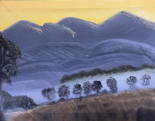 "Misty Hills" Original Oil Painting