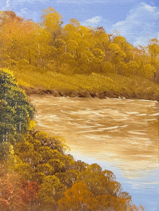 Orange Riverbend Print